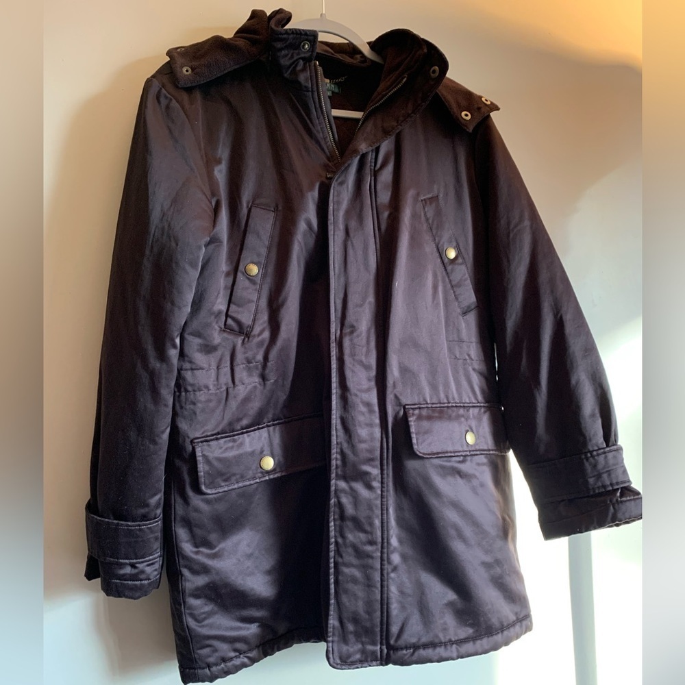 Lauren Ralph Lauren Dark Brown Women Size Small Outwear Jacket Coat Winter